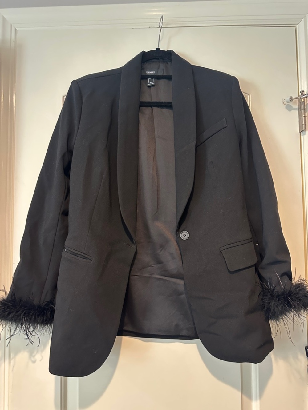 Black Feather Blazer size S